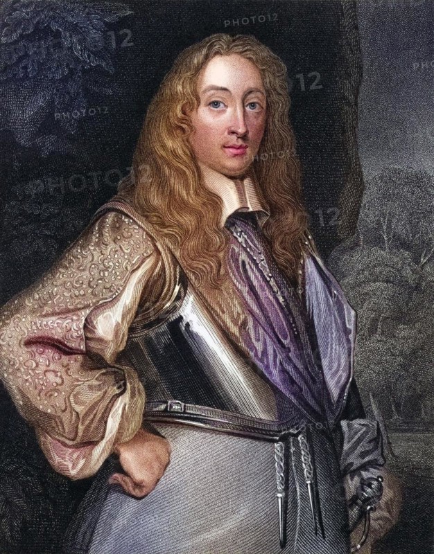 Robert Greville, 2nd Lord and 2nd Baron Brooke, c. 1608-1643 English Parliamentary General. From the book Lodges British Portraits, published in 1823, Historical, digitally restored reproduction from a 19th century original, Record date not stated