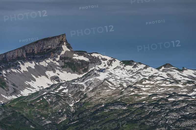 Hoher Ifen, 2230m, with the Gottesacker plateau to the right, Kleinwalsertal, Vorarlberg, Allgäu Alps, Austria, Europe