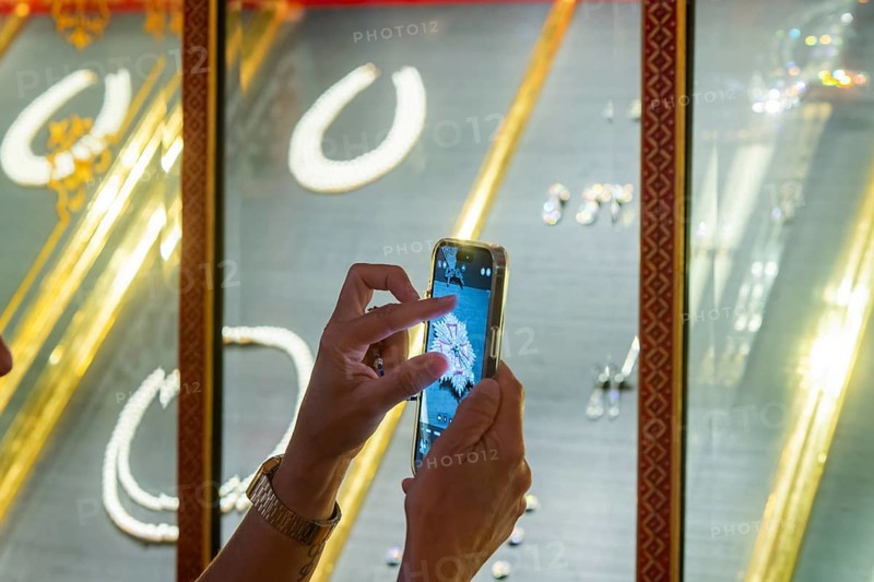 In December 2022, the Dresden public prosecutor's office, the Soko Epaulette and the LKA Saxony succeeded in recovering a significant proportion of the stolen goods taken during the burglary of the Historic Green Vault. Despite the ongoing seizure by the district court, it is now possible for the first time to exhibit the jewels in their original location and to experience the Historic Green Vault almost in its entirety., Presentation of the recovered jewels from the Historic Green Vault, Dresden, Saxony, Germany, Europe