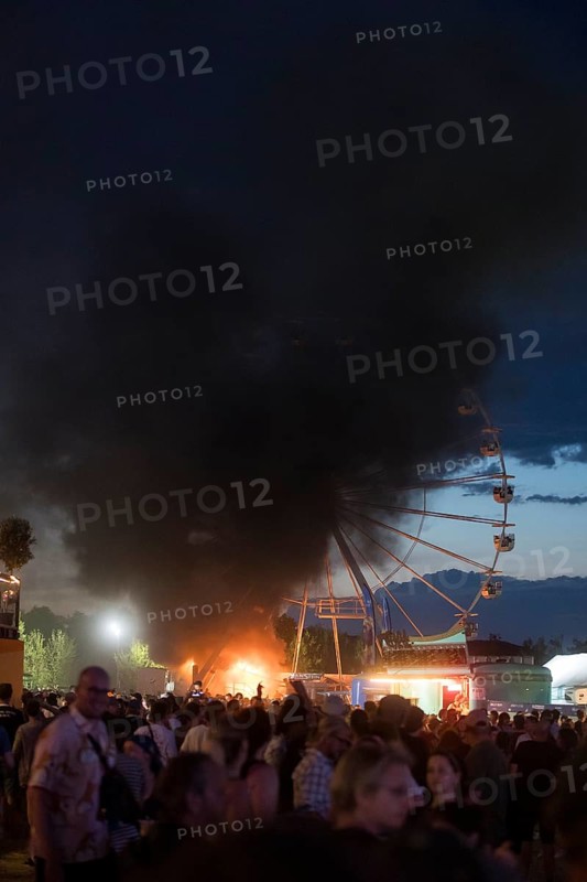 Ferris wheel catches fire at the Highfield Festival on Friday, Störmthaler See, 17.08.2024