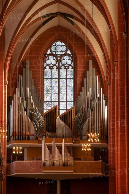 Cathedral organ, Klais organ, St Bartholomew's Cathedral, Frankfurt am Main, Hesse, Germany, Europe