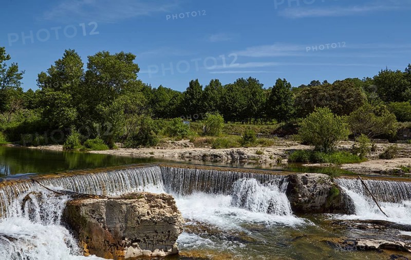 Waterfalls of the Sautadet cascades near La Roque-sur-Cèze, Département Gard, Occitanie region, France, Europe