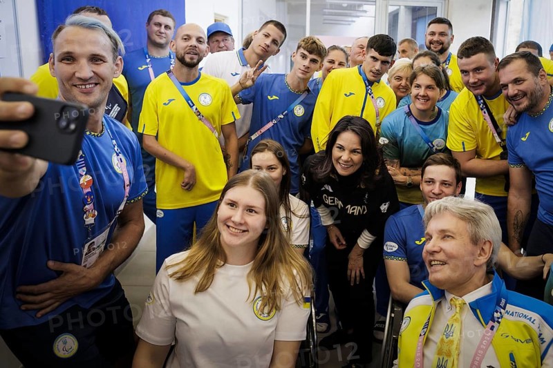 Annalena Bärbock (Alliance 90/The Greens), Federal Foreign Minister, photographed during a visit to the Ukrainian House in the Paralympic Village in Paris, 2 September 2024