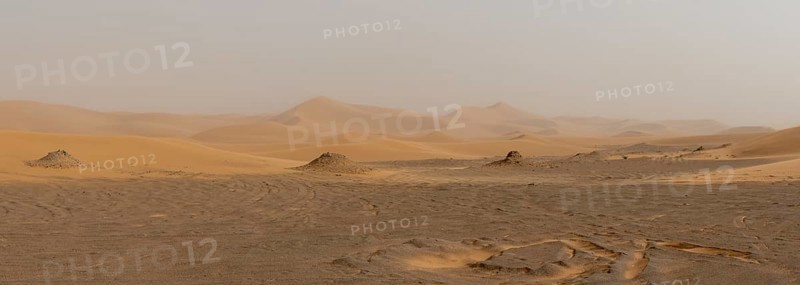 Sandstorm in the desert, dunes, Erg Chebbi, Sahara, Merzouga, Morocco, Africa