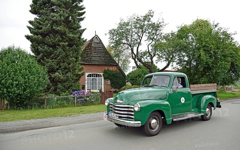 Europe, Germany, Lower Saxony, Lower Elbe Classics, classic car tour, Chevrolet 3100 Pick Up, year of construction 1951, Hamburg, Hamburg, Federal Republic of Germany, Europe
