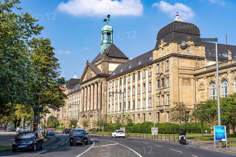 Building of the Düsseldorf district government, on Cecilienallee, administration building, Düsseldorf, North Rhine-Westphalia, Germany, Europe