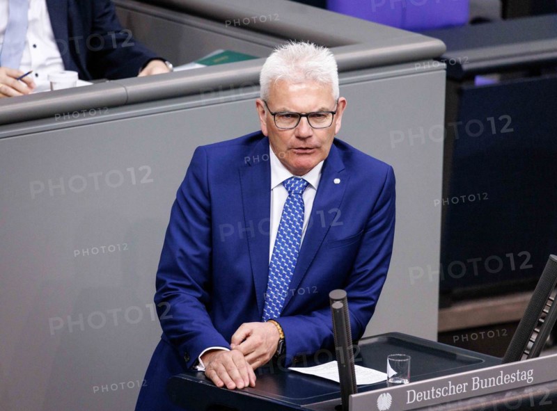 Artur Auernhammer (CDU/CSU), recorded during a speech on the Federal Government's nutrition strategy in the German Bundestag in Berlin, 22 February 2024.Berlin, 11 April 2024