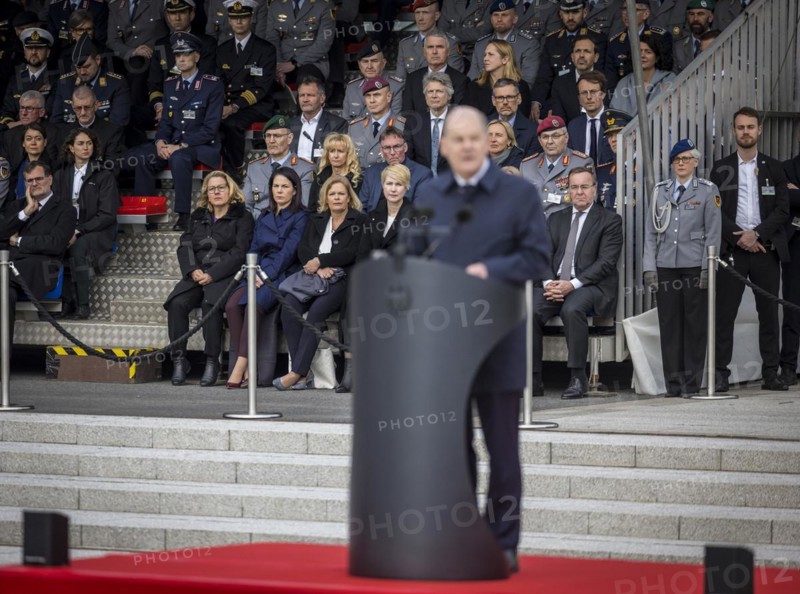 Olaf Scholz (SPD), Federal Chancellor, during the appreciation of the Mali missions, closing address at the Federal Ministry of Defence