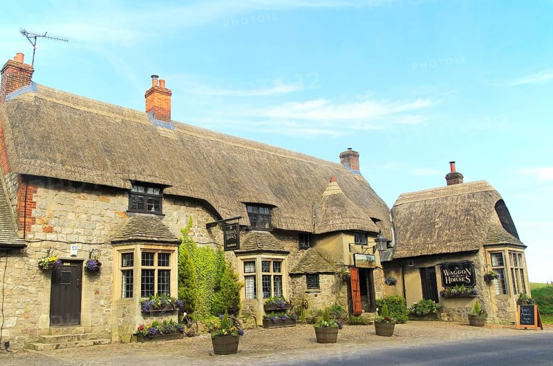 The Waggon and Horses pub, Beckhampton, Wiltshire, England, UK inspiration for a scene in The Pickwick Papers by Charles Dickens