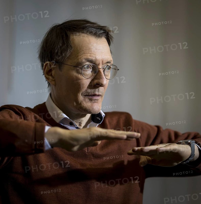Karl Lauterbach (SPD), Federal Minister of Health, recorded during an interview at the Federal Ministry of Health