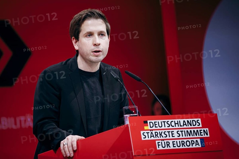 Kevin Kuehnert, Secretary General of the SPD, recorded at the European Delegates' Conference of the Social Democratic Party of Germany in Berlin, 28 January 2024
