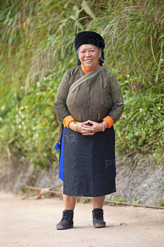 Vietnamese woman, 69 years old, from the Hmong minority in everyday clothes, Bac Sum village, Ha Giang province, Vietnam, Asia