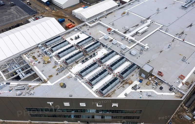 Aerial view of Tesla Giga Factory, battery factory, Grünheide, 28 01 2023
