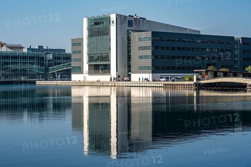 Aalborg University, Sluseholmen neighbourhood, on an artificial island, former industrial area, now a new residential area, with many canals, waterfront living, Copenhagen, Denmark, Europe