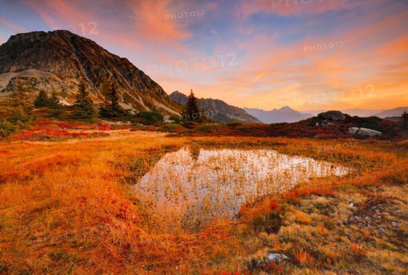Dawn over the Col du Bel Oiseau and the Rhone valley in the canton of Valais, Switzerland, Europe