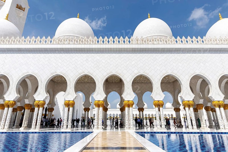 Sheikh Zayed Grand Mosque Abu Dhabi in Abu Dhabi, United Arab Emirates, Asia