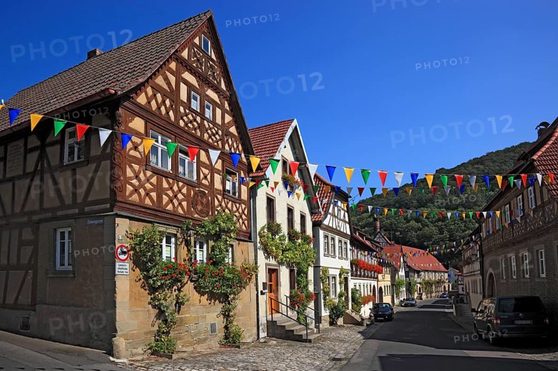 Old Town Lane in Zeil am Main, Hassberge district, Lower Franconia, Bavaria, Germany, Europe