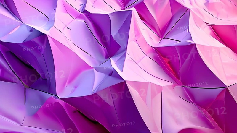 AI generated digital art canvas that comes alive with a fusion of geometric shapes in pink color tones