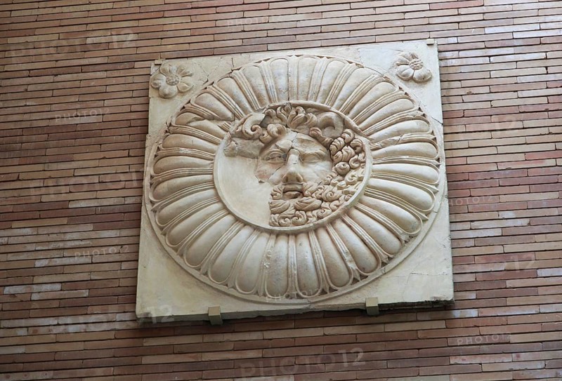 Jupiter Ammon head, Museo Nacional de Arte Romano, national museum of Roman art, Merida, Extremadura, Spain, Europe