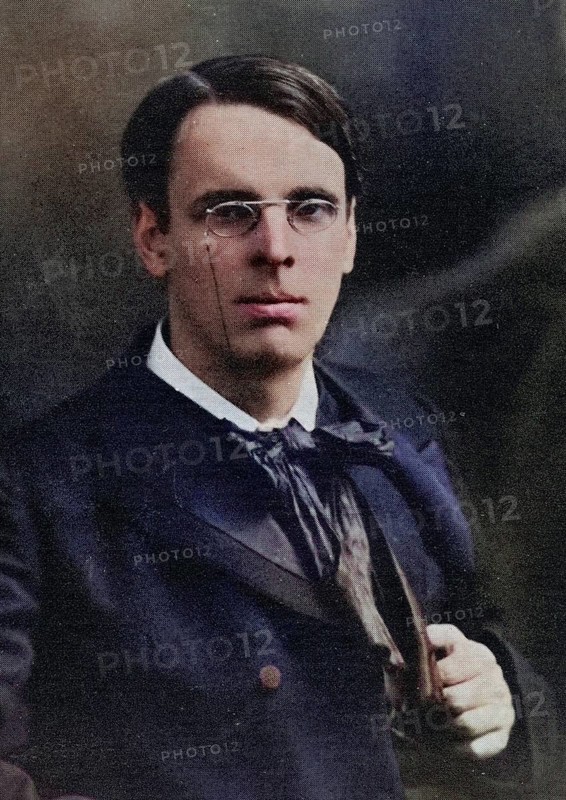 William Butler Yeats (1865-1939), Irish poet, dramatist and prose writer, illustration from the book The Masterpiece Library of Short Stories, Historical, digitally restored reproduction from a 19th century original, Record date not stated