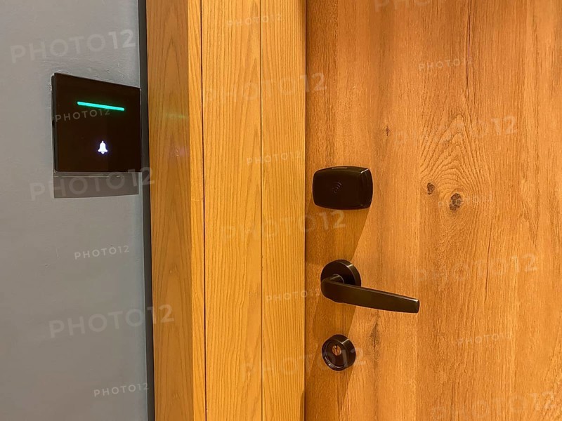 Interior view control panel doorbell, room service, room service, cleaning, green, Hotel NH Collection The Palm Jumeirah, Dubai, United Arab Emirates, VAR, Asia
