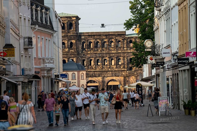 The Porta Nigra, Roman city gate, UNESCO World Heritage Site, in Trier, Rhineland-Palatinate, Germany, Europe