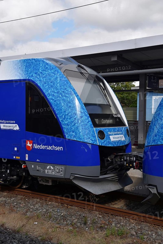 Europe, Germany, Lower Saxony, hydrogen train RB33 Cuxhaven, Bremerhaven, Bremervörde, Buxtehude, first permanent hydrogen train service in the world, Europe
