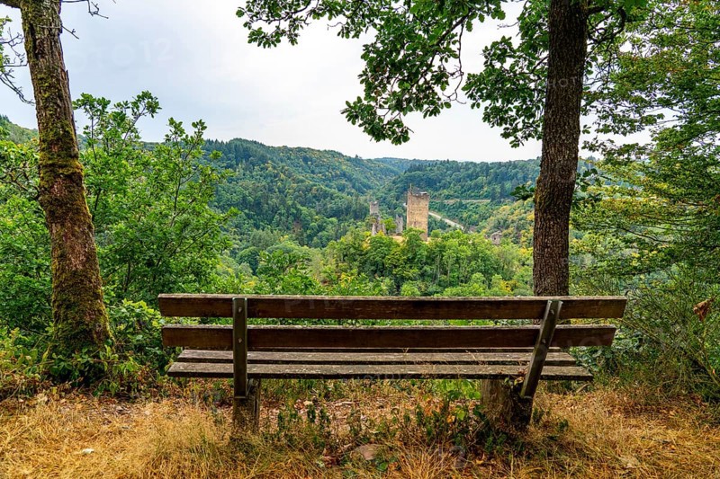 Manderscheid castles, Oberburg and Niederburg, Manderscheid, Eifel, Rhineland-Palatinate. Germany