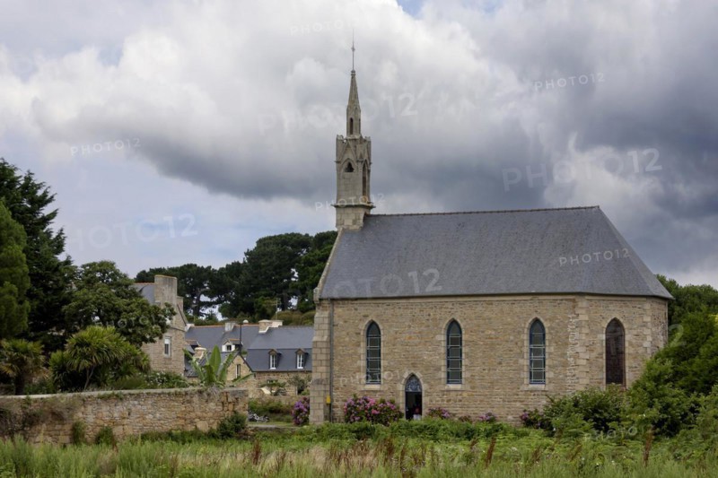 La chapelle Notre-Dame de Keranroux, The chapel of Notre-Dame de Keranroux, Ile de Brehat, Département Côtes-d'Armor, Brittany, France, Europe