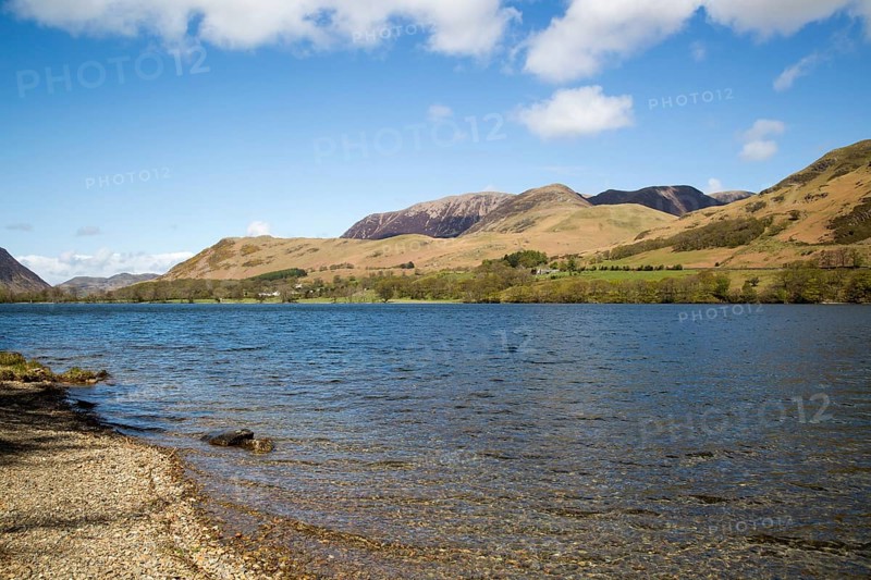 Landscape view of Lake Buttermere, Cumbria, England, UK