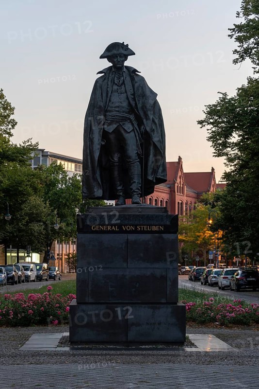 Monument to General Friedrich Wilhelm von Steuben (1730-1794), fought in the American War of Independence, Magdeburg, Saxony-Anhalt, Germany, Europe