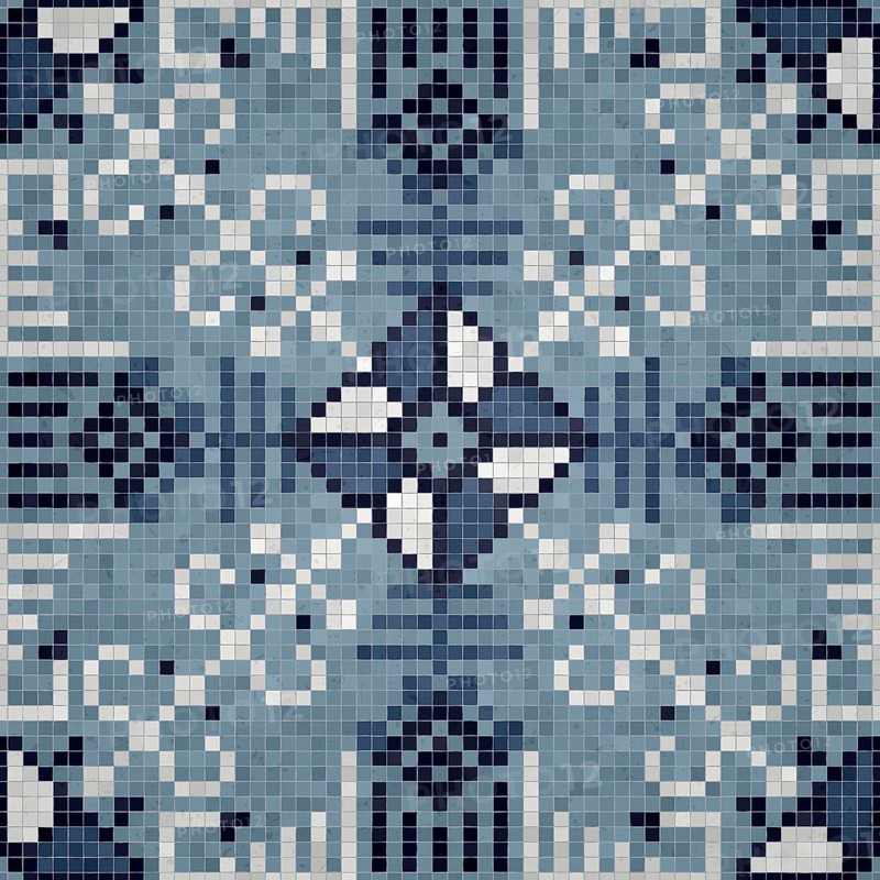 Mosaic tiles background, seamless vector pattern