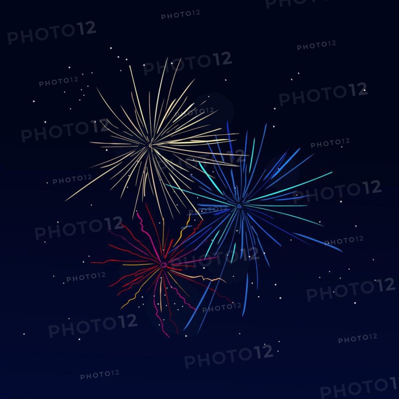 Fireworks vector graphic, abstract art illustration