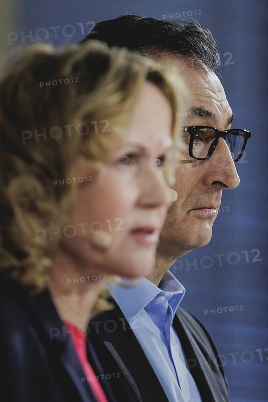 (L-R) Steffi Lemke (Alliance 90/The Greens), Federal Minister for the Environment, Nature Conservation, Nuclear Safety and Consumer Protection, and Cem Özdemir (Alliance 90/The Greens), Federal Minister for Agriculture and Food, recorded during the B