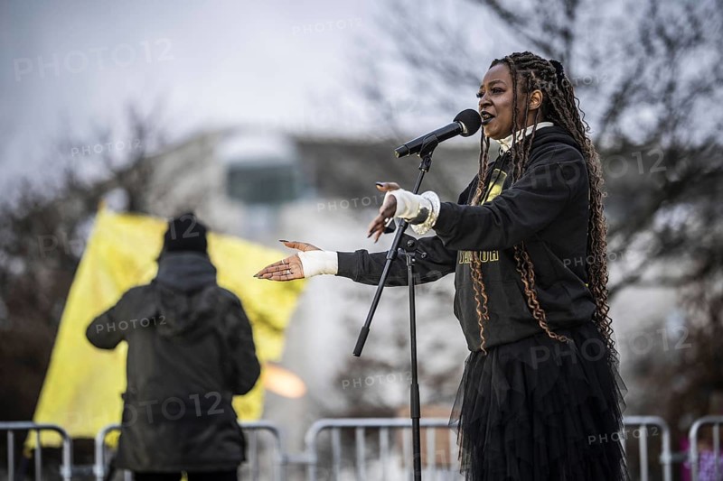 150, 000 people gather around the Bundestag in Berlin to build a human wall against the shift to the right in society. We are the firewall chanted demonstrators from a wide range of social groups. Recordings on 03.02.2024 in Berlin