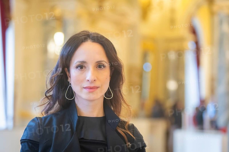 Stephanie Stumph - Press event for the moderation of the SemperOperaball 2024, Dresden, Saxony, Germany, Europe