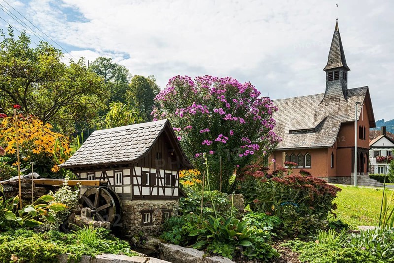 Historic mill, Mühlenweg, Ottenhöfen, Ortenau, Black Forest, Baden-Württemberg, Germany, Europe