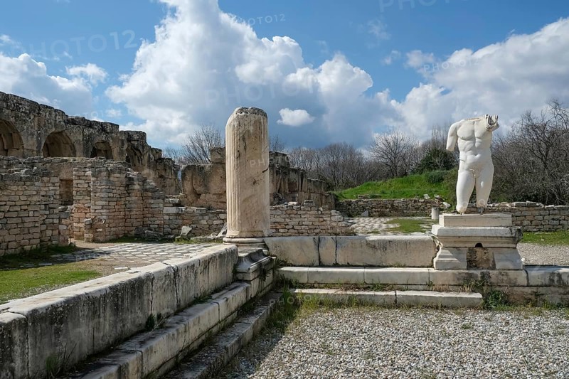 Ancient Baths of Hadrian, ancient archaeological site of Aphrodisias, Geyre, Karacasu, Aydin, Western Turkey, Turkey, Asia