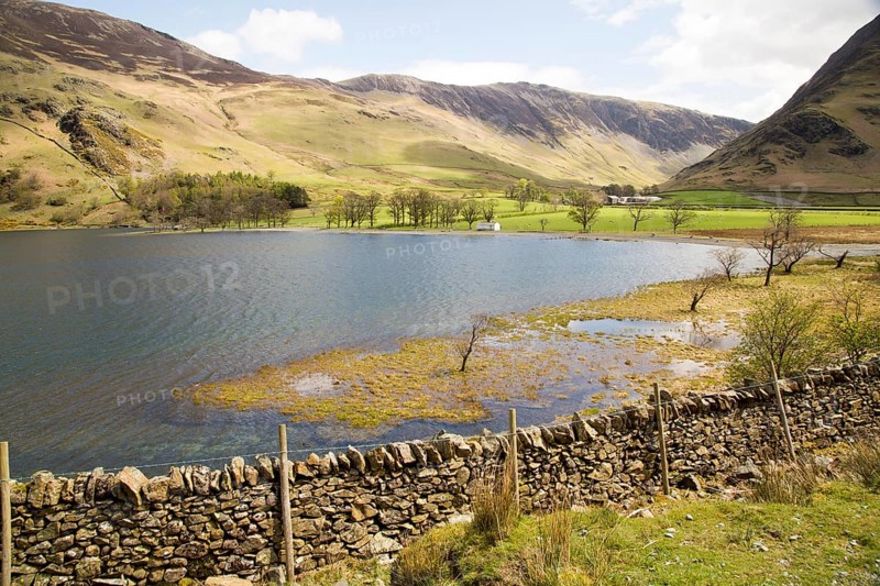 Landscape view of Lake Buttermere, Cumbria, England, UK