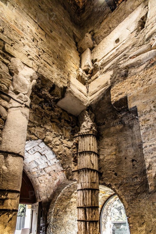 Roman remains inside the bell tower, San Giusto Cathedral, Colle di San Giusto, Trieste, harbour town on the Adriatic, Friuli, Italy, Trieste, Friuli, Italy, Europe
