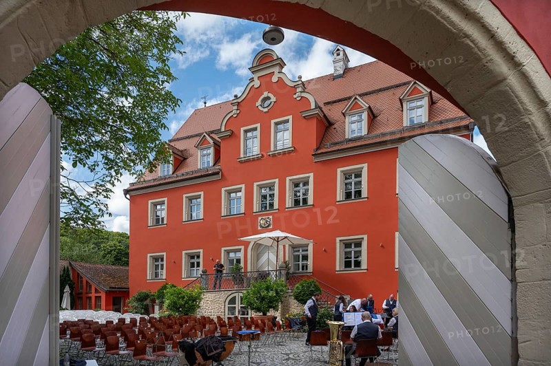Betzenstein Castle, in Hof preparing for the castle concert, Betzenstein, Upper Franconia, Bavaria, Germany, Europe