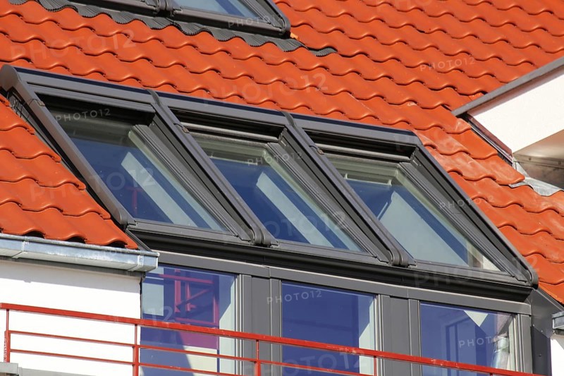 Modern new façade connection window or skylight
