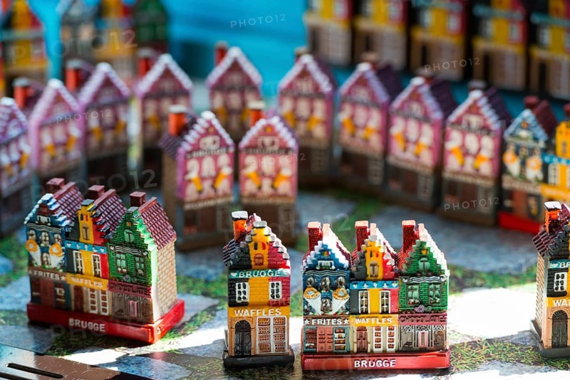 Flemish houses as souvenirs in miniature form, house, row of houses, souvenir, architecture, Flanders, West Flanders, Bruges, Belgium, Europe