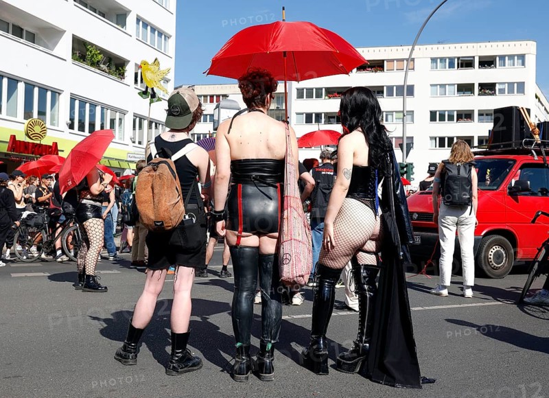 Sex workers demonstrate against the Prostitutes Protection Act on International Whores' Day. They demand an end to the obligation to register and better protection by the police against assaults, Berlin, 03.06.2023