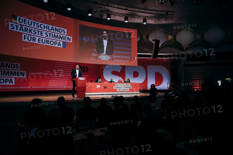 Lars Klingbeil, Federal Chairman of the SPD, recorded at the European Delegates' Conference of the Social Democratic Party of Germany in Berlin, 28 January 2024