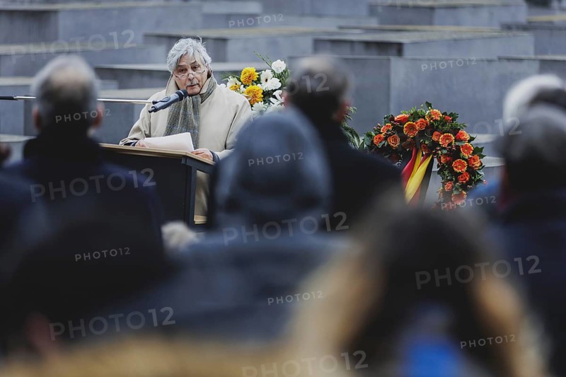 Christian Pfeil, contemporary witness and Holocaust survivor, photographed as part of the commemorative event at the Memorial to the Murdered Jews of Europe in Berlin, 31 January 2024 / Photographed on behalf of the Federal Ministry for Women, Senior Citizens, Family and Youth