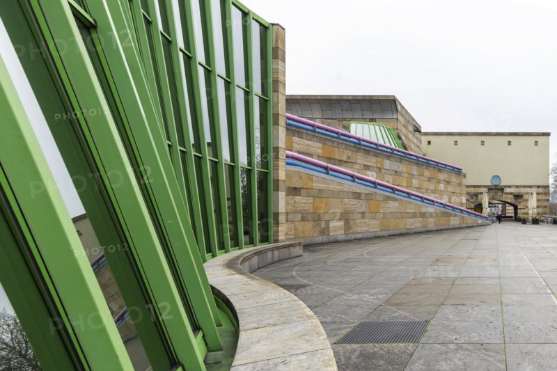 New State Gallery Stuttgart, postmodern architecture, architect James Stirling, Stuttgart, Baden-Württemberg, Germany, Europe