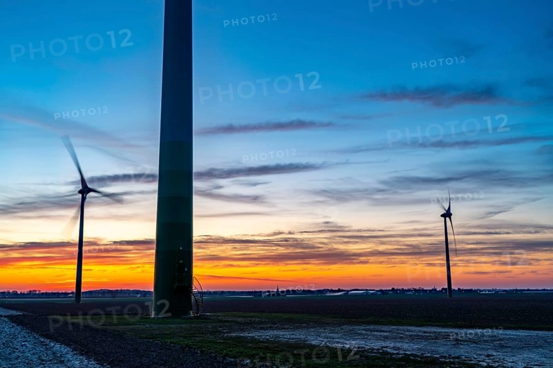 Wind power plants, wind farm, near Jackerath, Rhenish lignite mining area