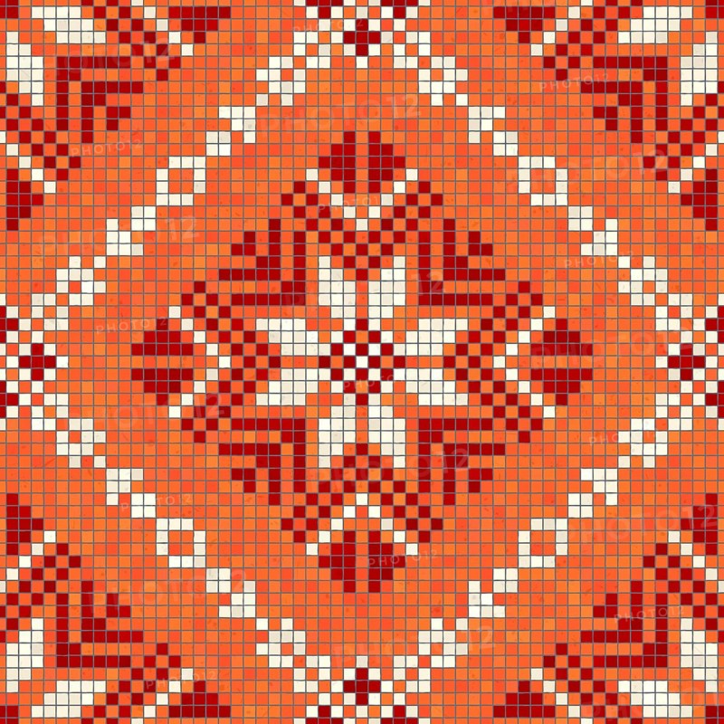 Mosaic tiles background, seamless vector pattern