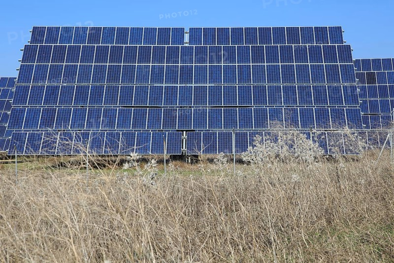 PV solar array at Cordel del Palmar, near Vejer de la Frontera, Cadiz province, Spain, Europe